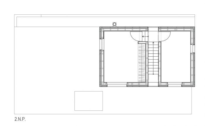 3+1 architekti, RD Vaňov, půdorys 2. NP – foto