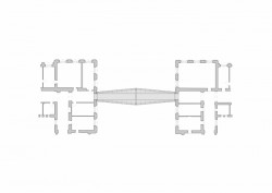 Spojovací lávky VŠCHT, Opočenský Valouch architekti, půdorys lávky u ulice Technická