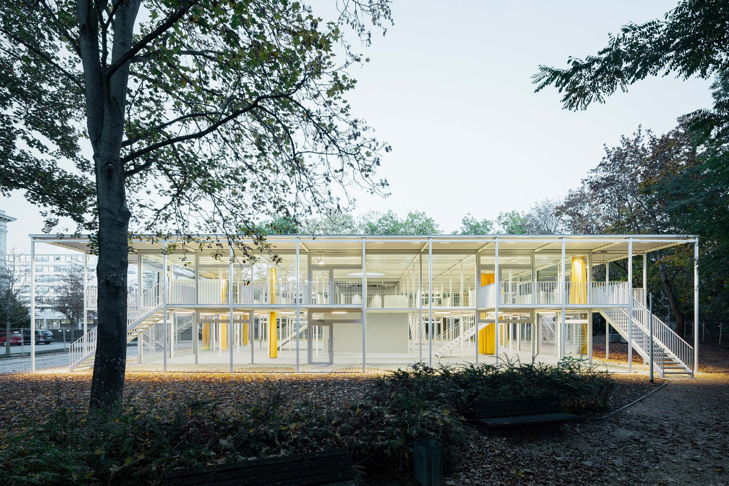 Studijní pavilon reflektuje to, jak se vyvíjí akademické prostředí. (Gustav Düsing & Max Hacke, Studijní pavilon)
