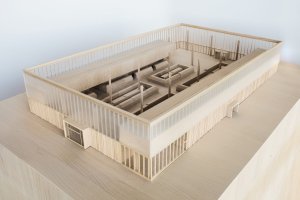 Tengbom, dočasná tržnice ve Stockholmu, model