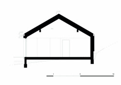 Rodinný dům Neveklov, řez, Atelier Kunc architects