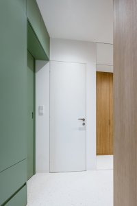 Chodba (Nová dispozice bytu na Vinohradech; Architéka)