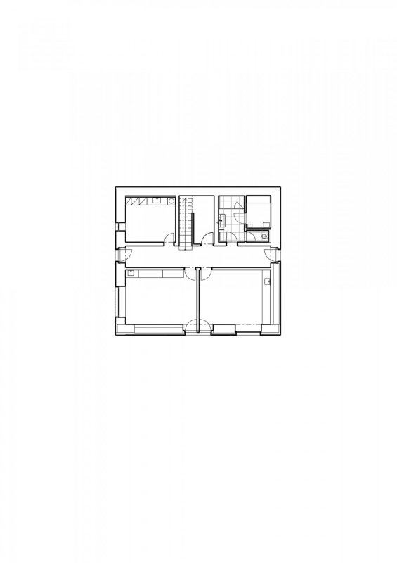 Vila Hrázní, Atelier RAW / Tomáš Rusín, Ivan Wahla, půdorys 1PP
