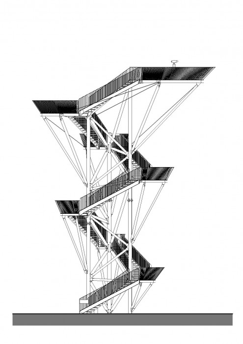 Vyhlídková věž na Devínské Kobyle, Architekti Šebo Lichý, pohled