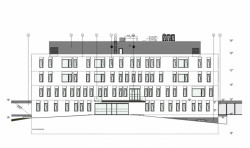 Novostavba II. Interní kliniky a geriatri v Olomouci, pohled SZ, Adam Rujbr Architects