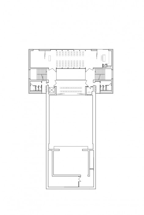Společenské a kulturní centrum Kuřim, ARCHTEAM, půdorys 2NP