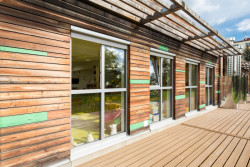 Dřevostavba mateřské školy Skalníkova v Mariánských lázních, Masák & Partner.