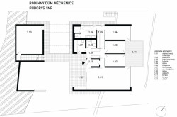 Rodinný dům v Měchenicích, OK Plan Architects - půdorys 1.N.P.