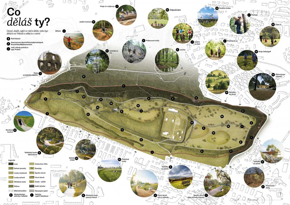 Urbanisticko-krajinářská studie Vidoule (ne)změněná, situace.