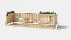 Nový produkt společnosti mmcité Platform vybízí k posezení uprostřed města.