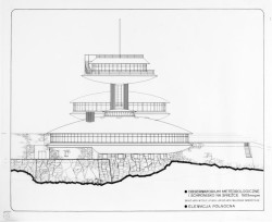 Vysokohorská meteorologická observatoř na Sněžce byla realizována podle návrhu Witolda Lipińského mezi lety 1968 a 1974.