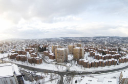 MDH Arkitekter SA, Masu planning, dřevěné věže Moholt 50|50, foto