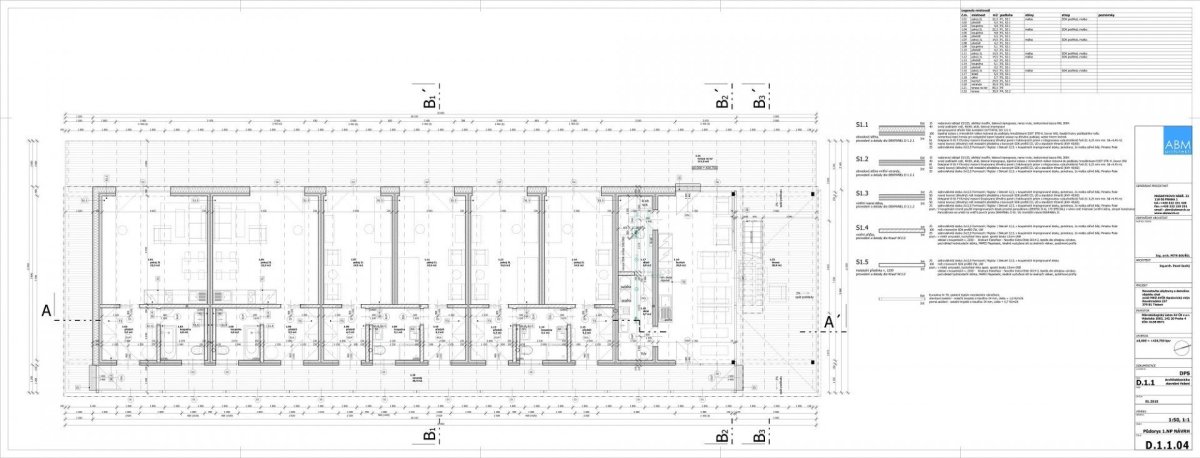 Rozvoj areálu Opatovického mlýna, ubytovna, půdorys 1 NP, ABM architekti.