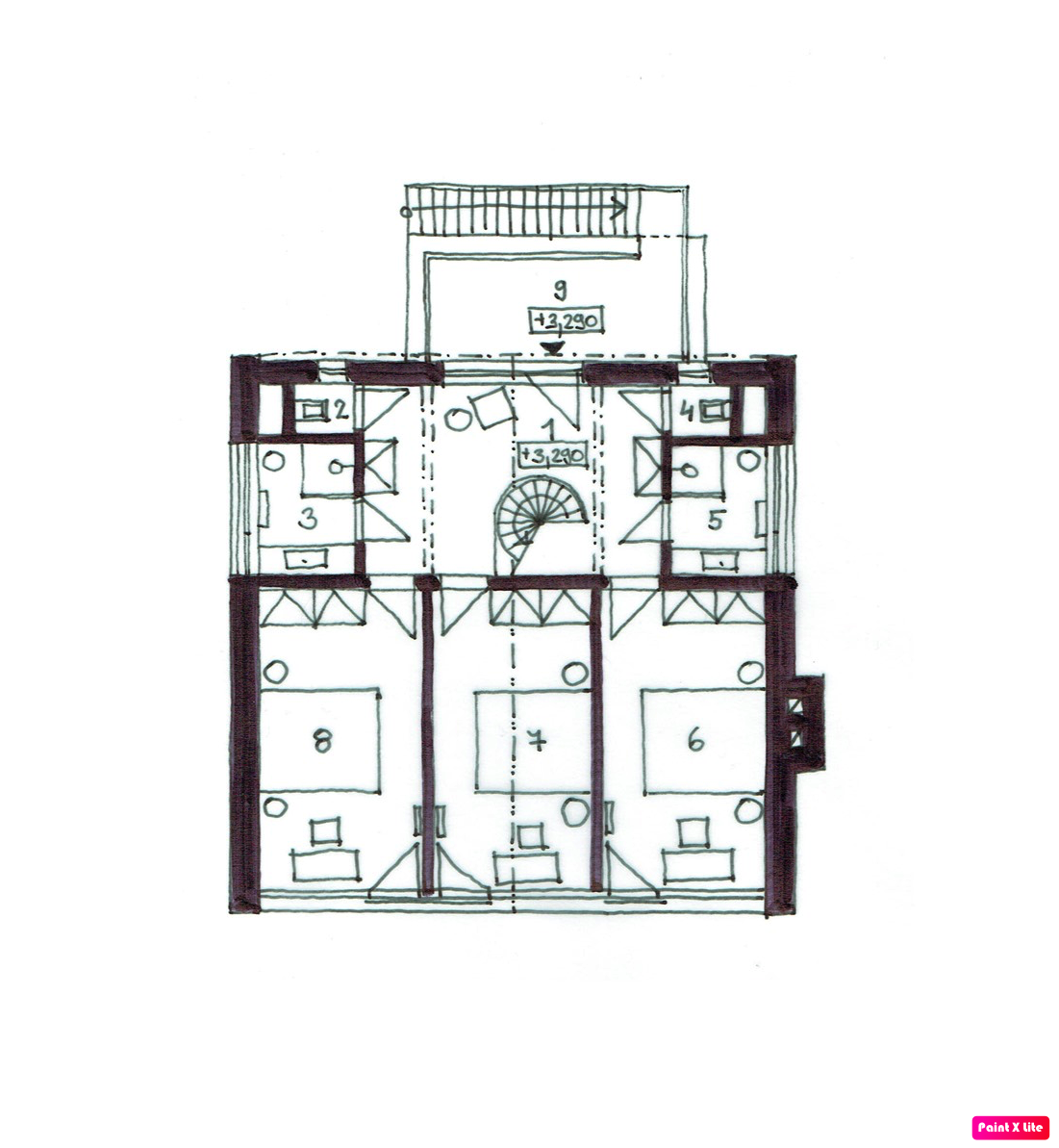 Půdorys podkroví