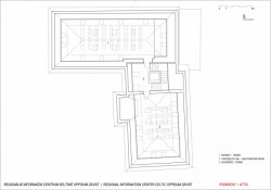 Regionální informační centrum Keltské oppidum Závist, MFA - půdorys podkroví