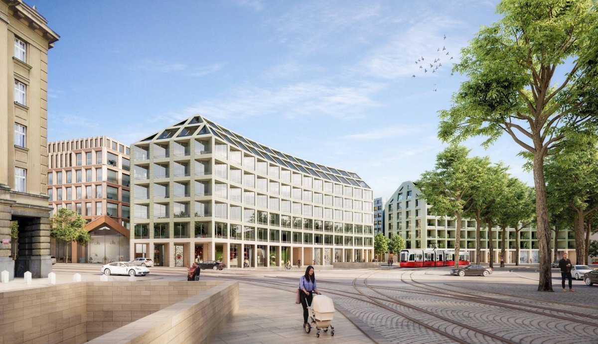 Vítězem soutěže na dostavbu 4. kvadrantu Vítězného náměstí se stali architekti Benthem Crouwel Architects (NL) + OVA (ČR)
