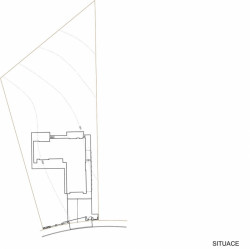 ROSA – ARCHITEKT / Ing. arch. Michal Rosa, Ing. arch. Martina Rosová, Dům na Červeném Kopci - situace