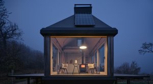 Dům se pronajímá a je možné tady strávit víkend. Noc stojí momentálně okolo 130 eur. (Domek ve vinici; Ark-Shelter, Archekta)