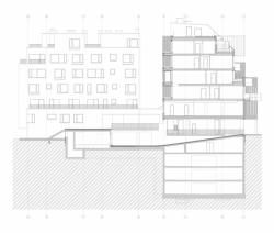 gutgut, JRKVC, DUN / Bytový dom na Dunajskej, řez příčný – foto