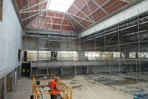 Městská hala Modřice, Atelier bod architekti, ze stavby