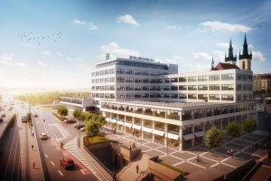 Palác elektrických podniků v průběhu času, vizualizace.