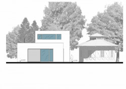 Výstavní galerie STAGE GARDEN, Janca architect / Karel Janča, pohled jihozápadní