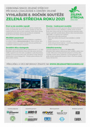 Zelená Střecha roku 2021, vyhlášení soutěže.