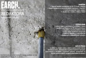 Online magazín o architektuře EARCH.cz hledá nového redaktora/redaktorku