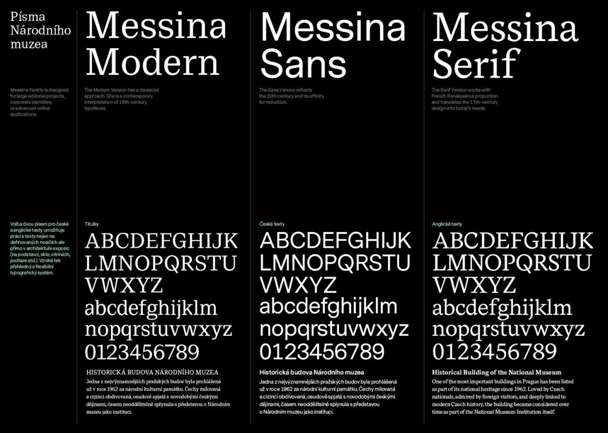 Typografie jednotné grafické identity, Studio Marvil.