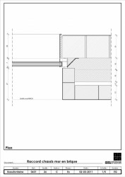 Detail řezu: napojení do zdiva