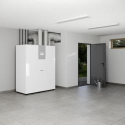 LWZ CS Premium kombinuje vytápění, ohřev teplé vody, chlazení a větrání s rekuperací v jednom zařízení za využití obnovitelné energie