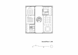 Campus Moos, model, půdorys 3NP, E2A
