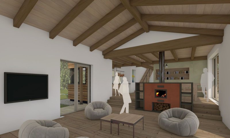Dům s ozvěnami Karibiku, Irena Truhlářová, Ing. Martin Jirsa, ARCHCON atelier - vizualizace