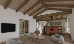 Dům s ozvěnami Karibiku, Irena Truhlářová, Ing. Martin Jirsa, ARCHCON atelier - vizualizace