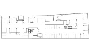 FIVE, půdorys 2PP, QARTA architektura