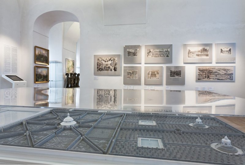 Architekti DRNH, NCZK, Arcibiskupský zámek v Kroměříži, Kabinet zahradní kultury, expozice v 2. NP – foto
