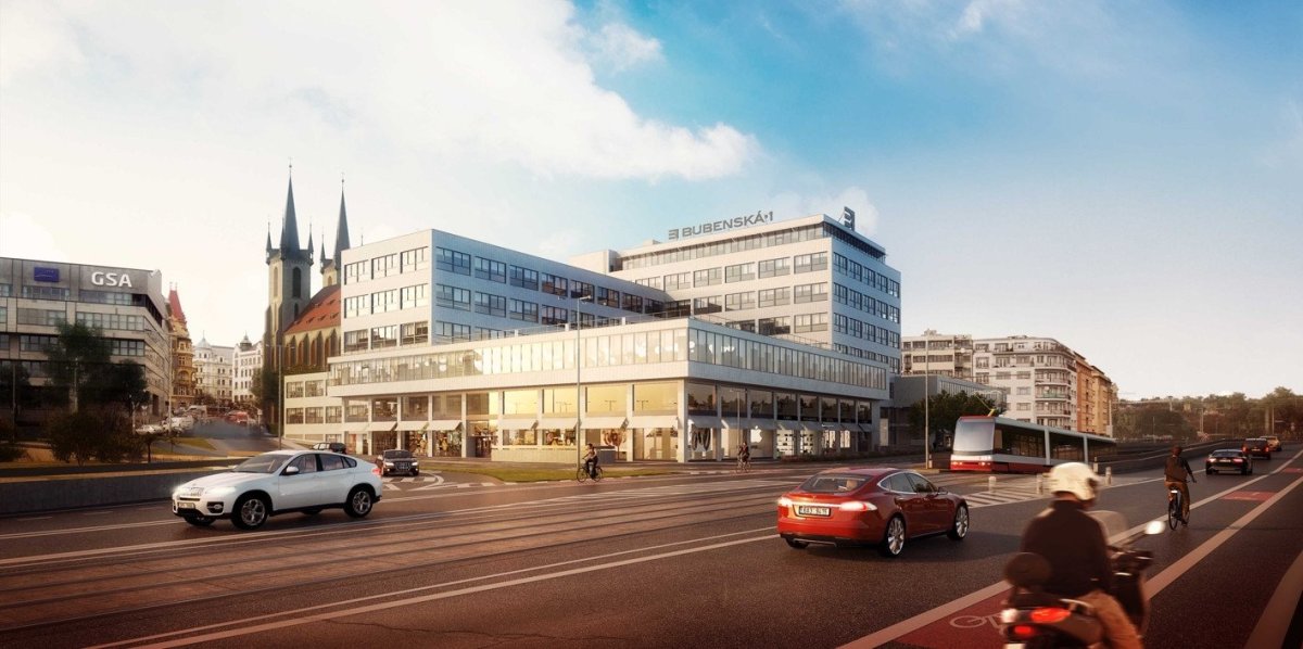 Palác elektrických podniků v průběhu času, vizualizace.