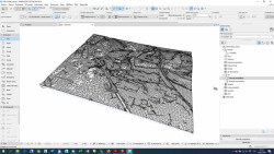 Terén ve formátu *.skp (Sketchup) po importu do Archicadu.