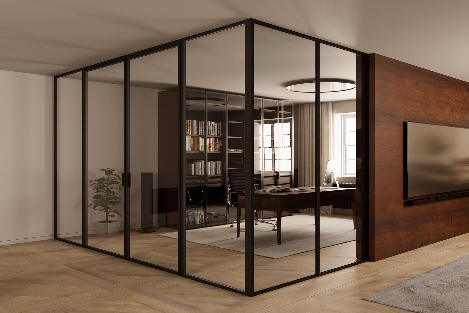 Prosklené industriální příčky DIGERO od Dorsis