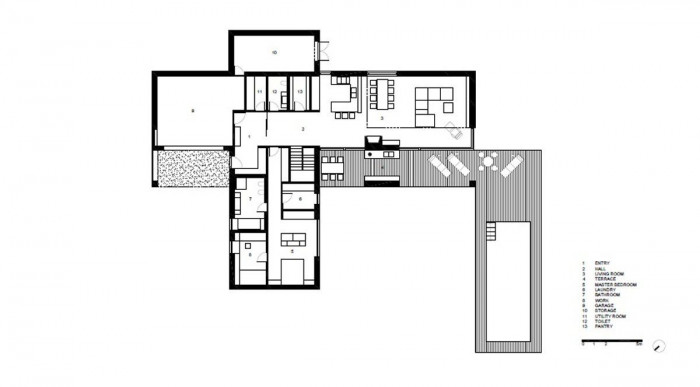 Engel House, půdorys, Vít Máslo, David R. Chisholm, CMC architects