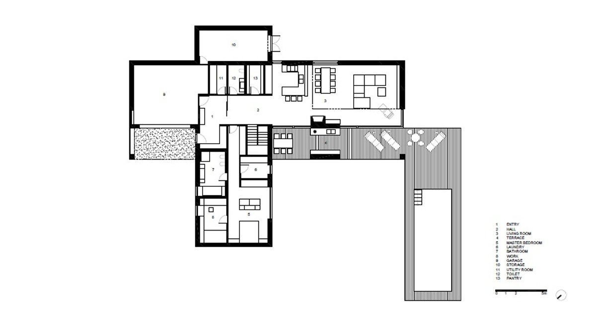 Engel House, půdorys, Vít Máslo, David R. Chisholm, CMC architects