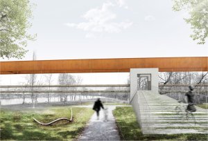Odměna soutěže na lávku Holešovice-Karlín, Štvanice, Sdružení architektů – Jurák, Filsak