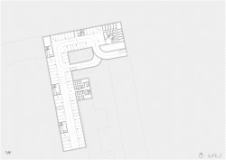 Bytový dům v Karlíně, půdorys 1pp, Barbora Červeňová