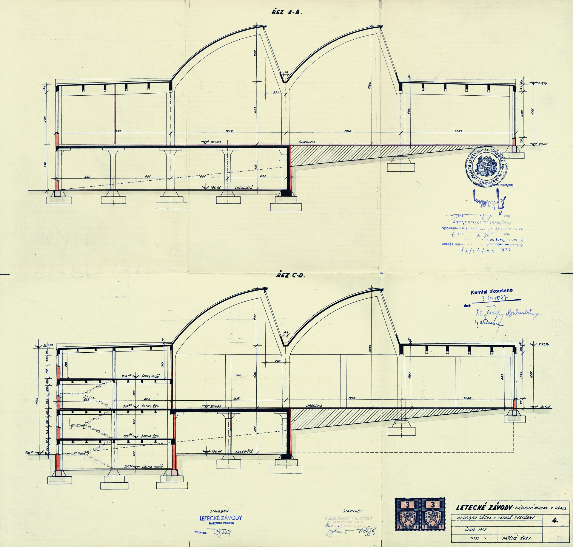 Výstava Industriální architektura na starých plánech a v nových médiích, Galerie NTK a VCPD FA ČVUT. Zdroj: Galerie NTK