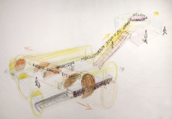 Třetí místo si ze soutěže odnesl tým Záhoranský + Biroš + publikum.design, jejichž záměrem bylo odkrýt původní autentickou kvalitu místa