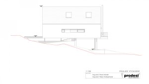 Rodinný dům v Kyjích, Prodesi/Domesi - POHLED VÝCHODNÍ