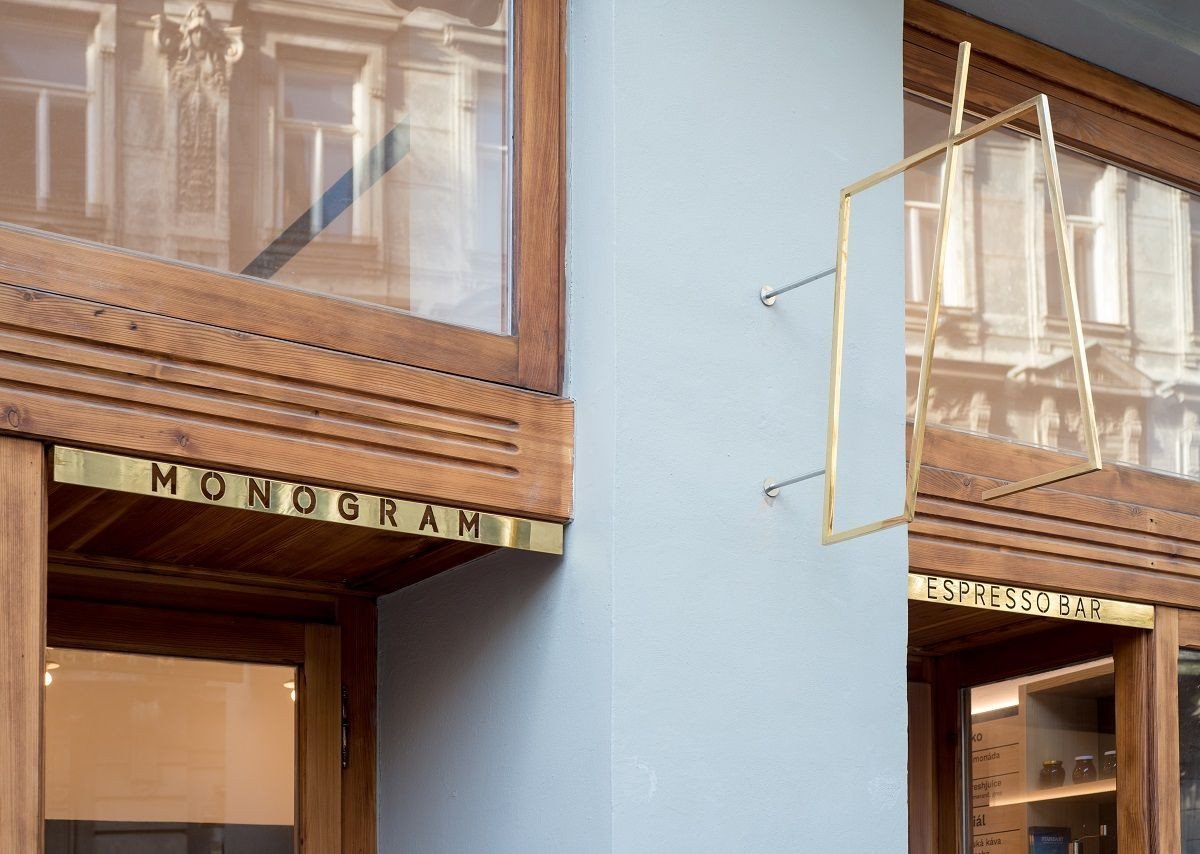 Monogram espresso bar, studio AEIOU