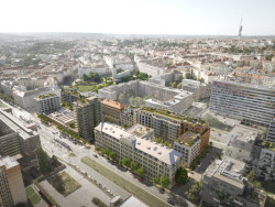 Vizualizace nové čtvrti ve Vršovicích