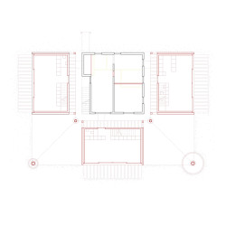 Rodinné komunitní bydlení ve Villy, Madeleine architectes, Studio François Nantermod: Půdorys 1NP