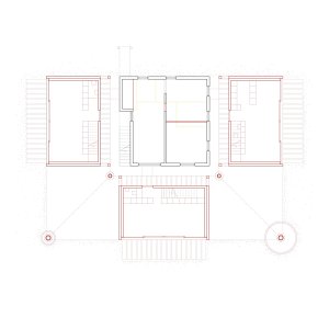 Rodinné komunitní bydlení ve Villy, Madeleine architectes, Studio François Nantermod: Půdorys 1NP